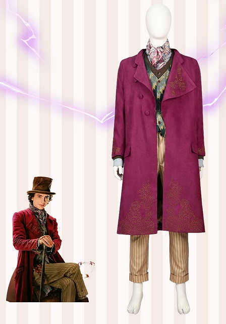 Warner Bros. Pictures Movie Wonka Willy Wonka Cosplay Costume