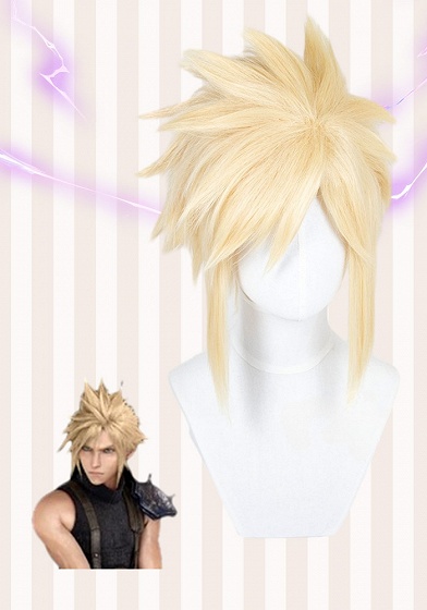 Final Fantasy VII Remake Cloud Strife Blonde Cosplay Wig