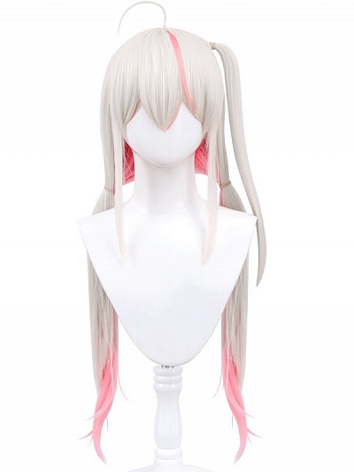 Goddess of Victory: Nikke Jackal Grey to Red Ombre Cosplay Wig