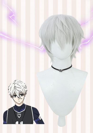 Blue Lock Seishiro Nagi Silver Grey Cosplay Wig