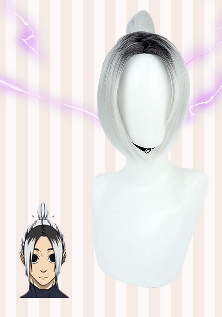 Blue Lock Gin Gagamaru Black to White Ombre Cosplay Wig