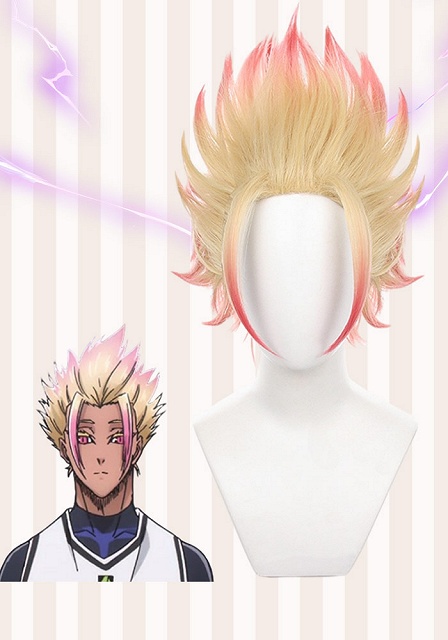 Blue Lock Ryusei Shido Yellow to Pink Ombre Cosplay Wig