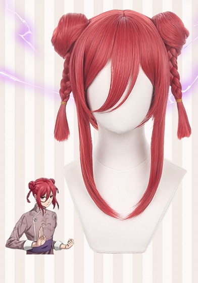Blue Lock Hyoma Chigiri Chinese Kung Fu Red Cosplay Wig
