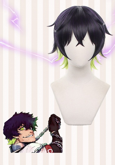 Blue Lock Oliver Aiku Black to Green Ombre Cosplay Wig