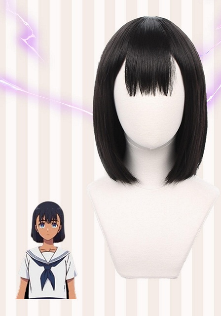 Summer Time Rendering Mio Kofune Black Cosplay Wig