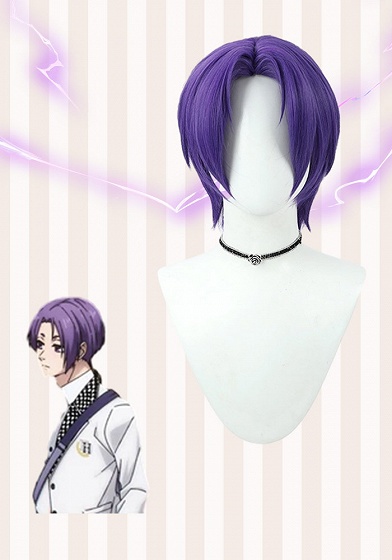 Blue Lock Reo Mikage Purple Cosplay Wig