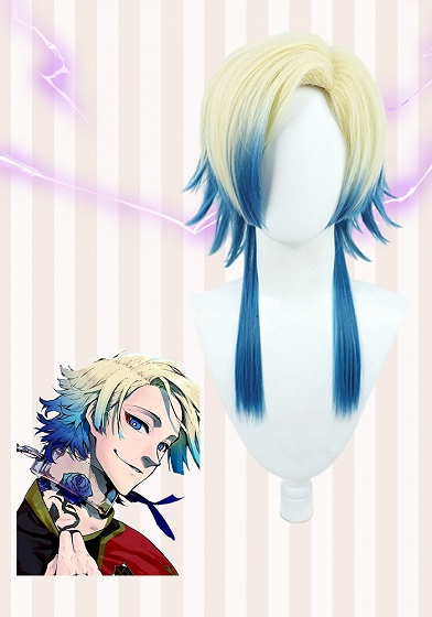 Blue Lock Michael Kaiser Yellow to Blue Ombre Cosplay Wig