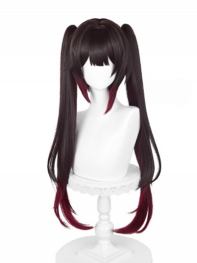 Honkai: Star Rail Sparkle Black to Red Ombre Cosplay Wig