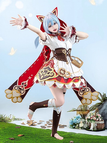 Honkai Impact 3rd Maroon Riding Hood Griseo Cosplay Costume
