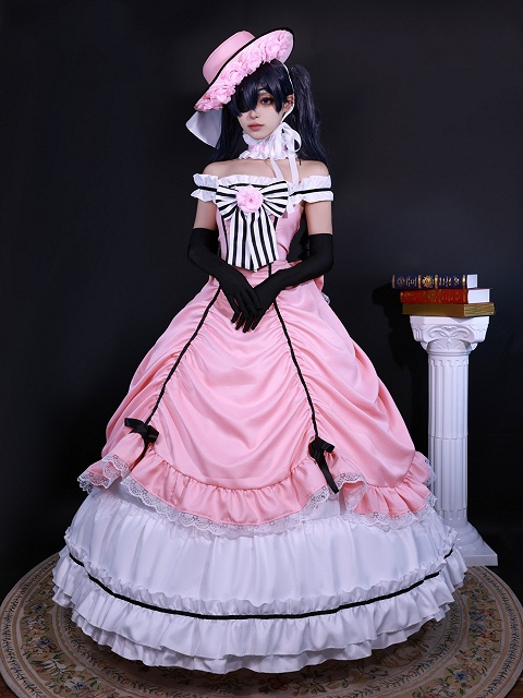 Black Butler Ciel Phantomhive Pink Gown Cosplay Costume