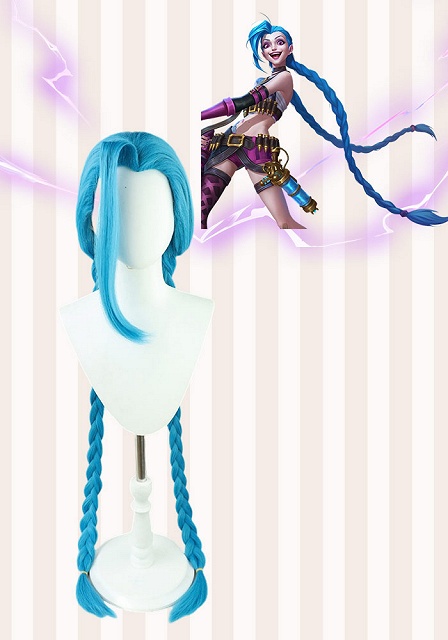 League of Legends Jinx Blue Cosplay Wig