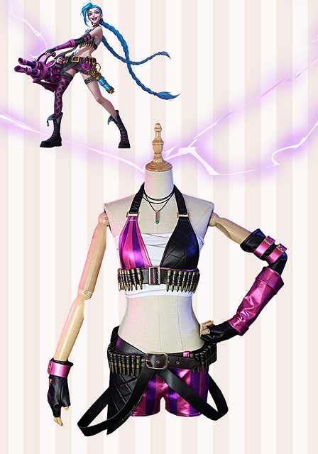 League of Legends Jinx Cosplay Costume 