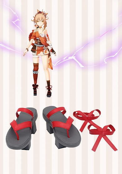 Genshin Impact Naganohara Yoimiya Cosplay Shoes