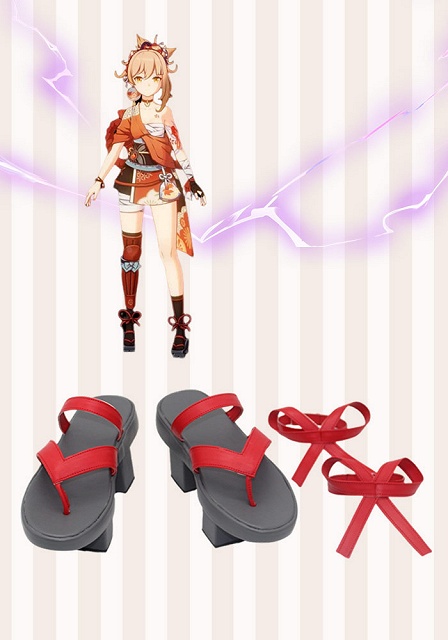 Genshin Impact Naganohara Yoimiya Cosplay Shoes
