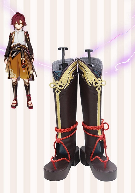Genshin Impact Shikanoin Heizou Cosplay Shoes