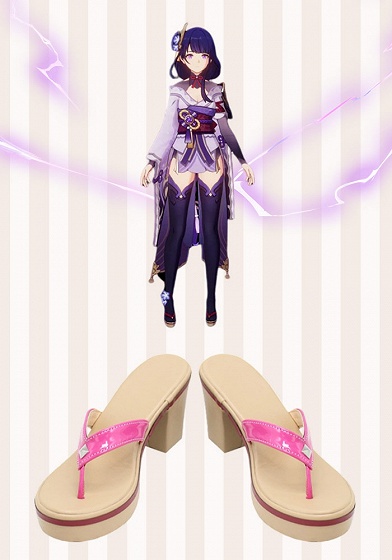 Genshin Impact Raiden Shogun Cosplay Shoes