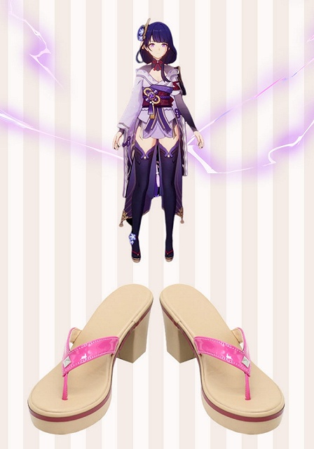 Genshin Impact Raiden Shogun Cosplay Shoes