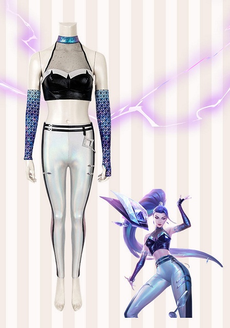 League of Legends K/DA All Out  Kai'Sa Cosplay Costume 