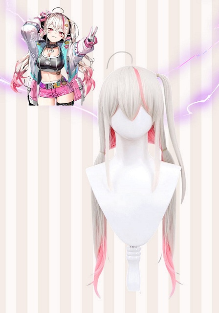 Goddess of Victory: Nikke Jackal Grey to Red Ombre Cosplay Wig