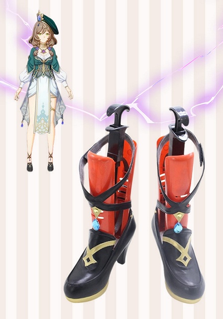 Genshin Impact Lisa Minci Skin A Sobriquet Under Shade Cosplay Shoes