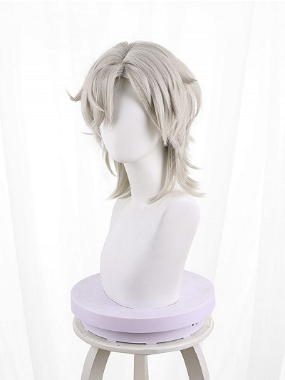 Honkai: Star Rail Aventurine Light White Cosplay Wig