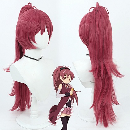 Puella Magi Madoka Magica Kyoko Sakura Claret Cosplay Wig