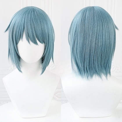 Puella Magi Madoka Magica Sayaka Miki Blue and Grey Cosplay Wig