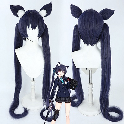 Blue Archive Kuromi Serika Dark Blue Cosplay Wig
