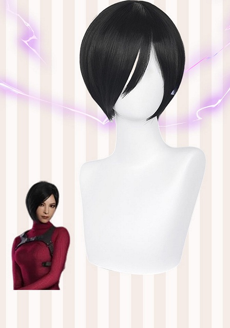 Resident Evil 4 Remake Ada Wong Black Cosplay Wig