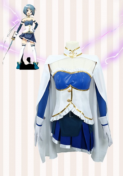 Puella Magi Madoka Magica Sayaka Miki Cosplay Costume