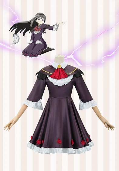 Puella Magi Madoka Magica  Walpurgisnacht Rising Homura Akemi Cosplay Costume