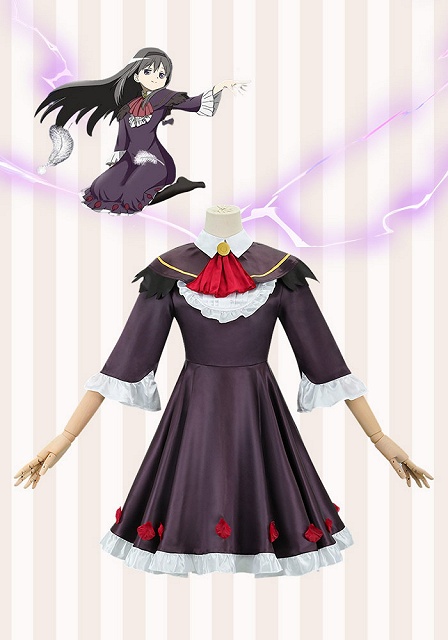 Puella Magi Madoka Magica  Walpurgisnacht Rising Homura Akemi Cosplay Costume