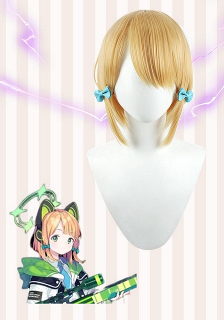 Blue Archive Saiba Midori Yellow Cosplay Wig