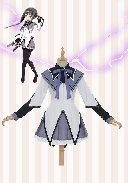 Puella Magi Madoka Magica Homura Akemi Cosplay Costume
