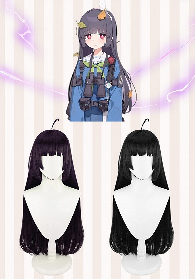 Blue Archive Kasumizawa Miyu Purple/Black Cosplay Wig