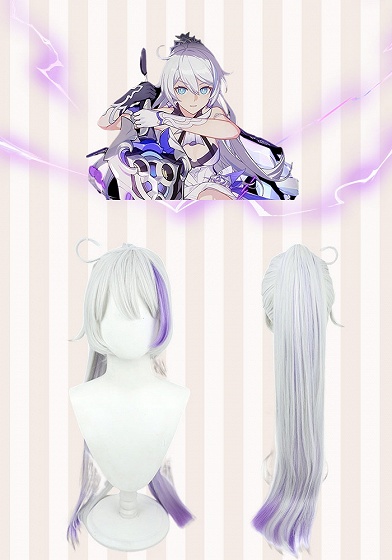 Honkai Impact 3rd  Herrscher of Flamescion Time Runner Kiana Kaslana Grey Cosplay Wig
