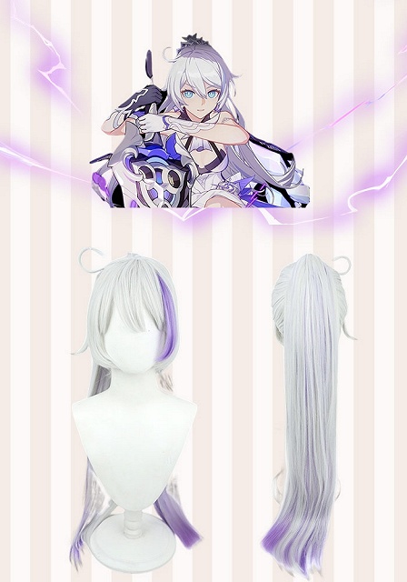 Honkai Impact 3rd  Herrscher of Flamescion Time Runner Kiana Kaslana Grey Cosplay Wig