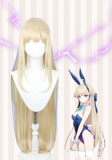 Blue Archive Asuma Toki Bunny Girl Blonde Cosplay Wig