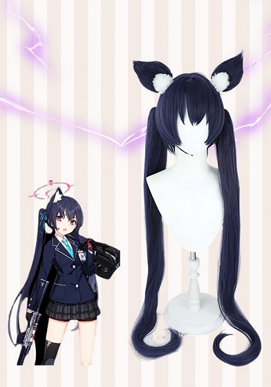 Blue Archive Kuromi Serika Dark Blue Cosplay Wig