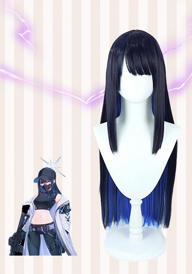 Blue Archive Joumae Saori Black to Blue Ombre Cosplay Wig