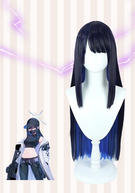 Blue Archive Joumae Saori Black to Blue Ombre Cosplay Wig