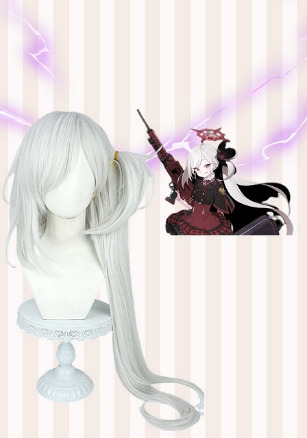 Blue Archive Asagi Mutsuki White Cosplay Wig
