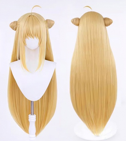 The Vexations of a Shut-In Vampire Princess Terakomari Gandesblood Yellow Cosplay Wig