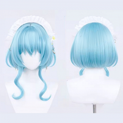 The Vexations of a Shut-In Vampire Princess Villhaze Blue Cosplay Wig