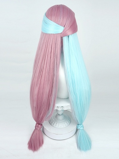 Pokemon Scarlet and Violet Iono Blue and Pink Cosplay Wig