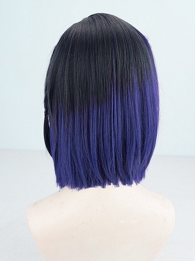 Genshin Impact Yelan Black and Purple Ombre Cosplay Wig