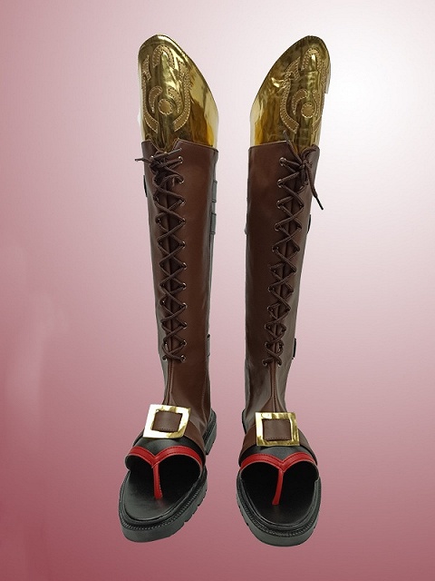 Genshin Impact Thoma Brown Cosplay Shoes
