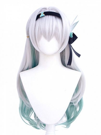 Honkai: Star Rail Firefly Silver to Green Ombre Cosplay Wig