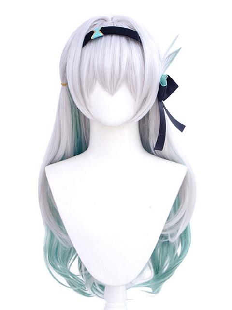 Honkai: Star Rail Firefly Silver to Green Ombre Cosplay Wig