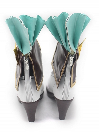 Honkai: Star Rail Firefly Green to White Gradient Color Cosplay Shoes
